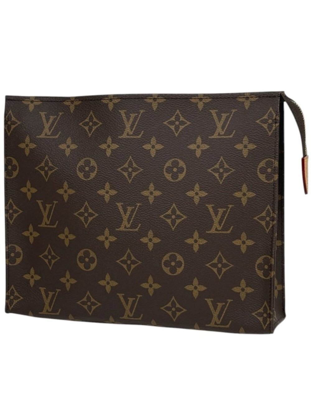 Louis Vuitton Poche Toilette 26 Makeup Pouch Clutch Monogram Brown